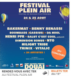 Profitez de l'offre éTER à 1€  pour vous rendre au festival Plein Air à Douai