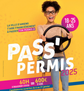 Amiens : candidatez jusqu'au 31 janvier au dispositif Pass'ton permis