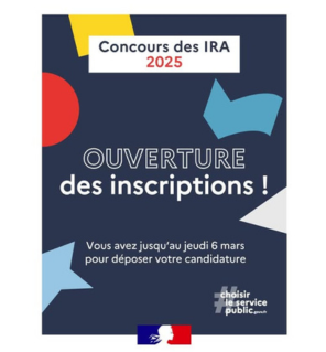 Les inscriptions aux concours des IRA sont ouvertes jusqu'au 6 mars